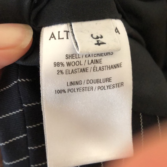 Altuzarra Navy Pinstripe Pencil Dress FRENCH size 34 - Picture 11 of 11